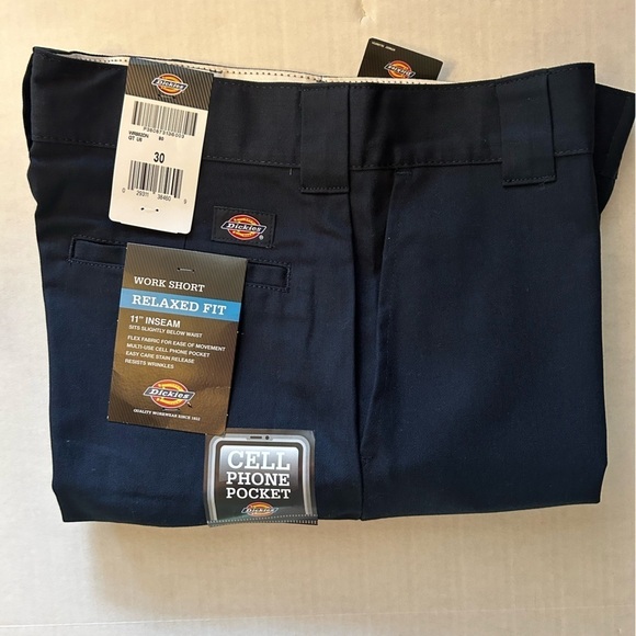 Dickies Flex mens dark Navy relaxed fit work wrinkle resist shorts Sz-30 NWT V5 - Picture 6 of 14